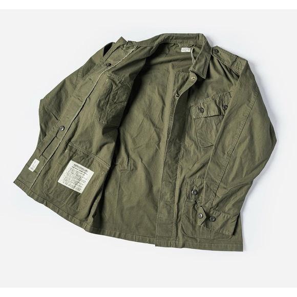 1963 1st Model Tropical Jungle Fatigue Jacket Bronson USA FAST SHIP Size L - Picture 5 of 16